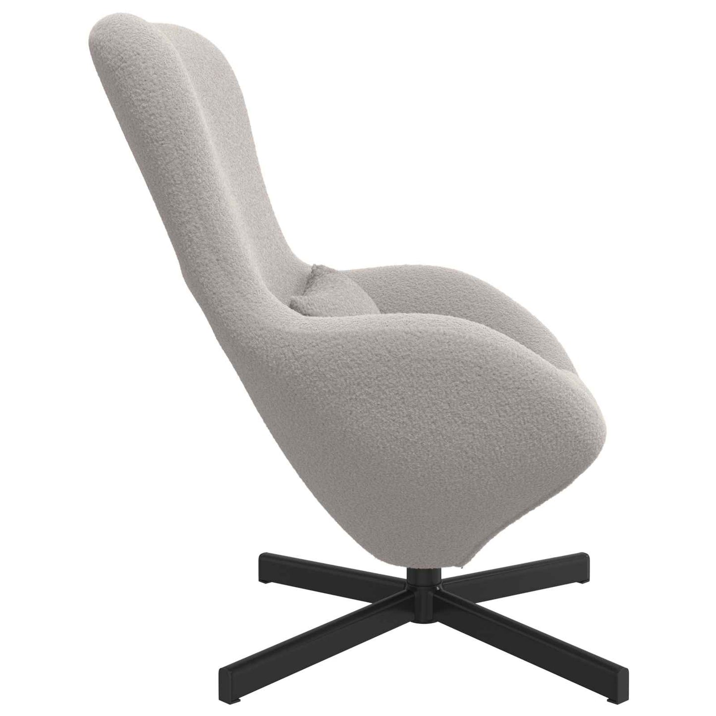 vidaXL Eiersessel Hellgrau 63 x 73 x 90 cm Stoff
