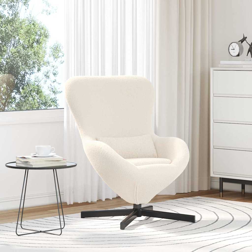 vidaXL Eiersessel Creme 63 x 73 x 90 cm Stoff