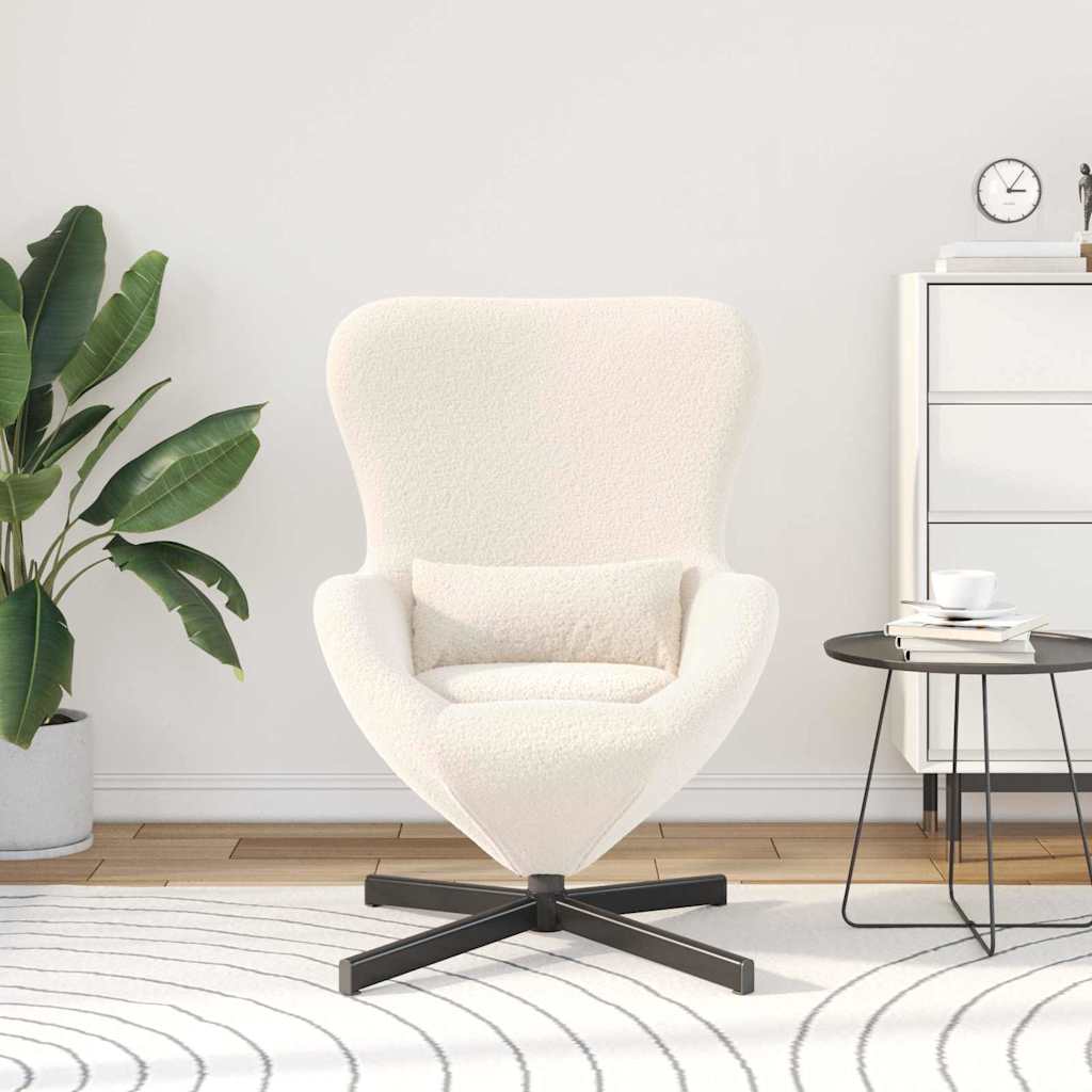 vidaXL Eiersessel Creme 63 x 73 x 90 cm Stoff
