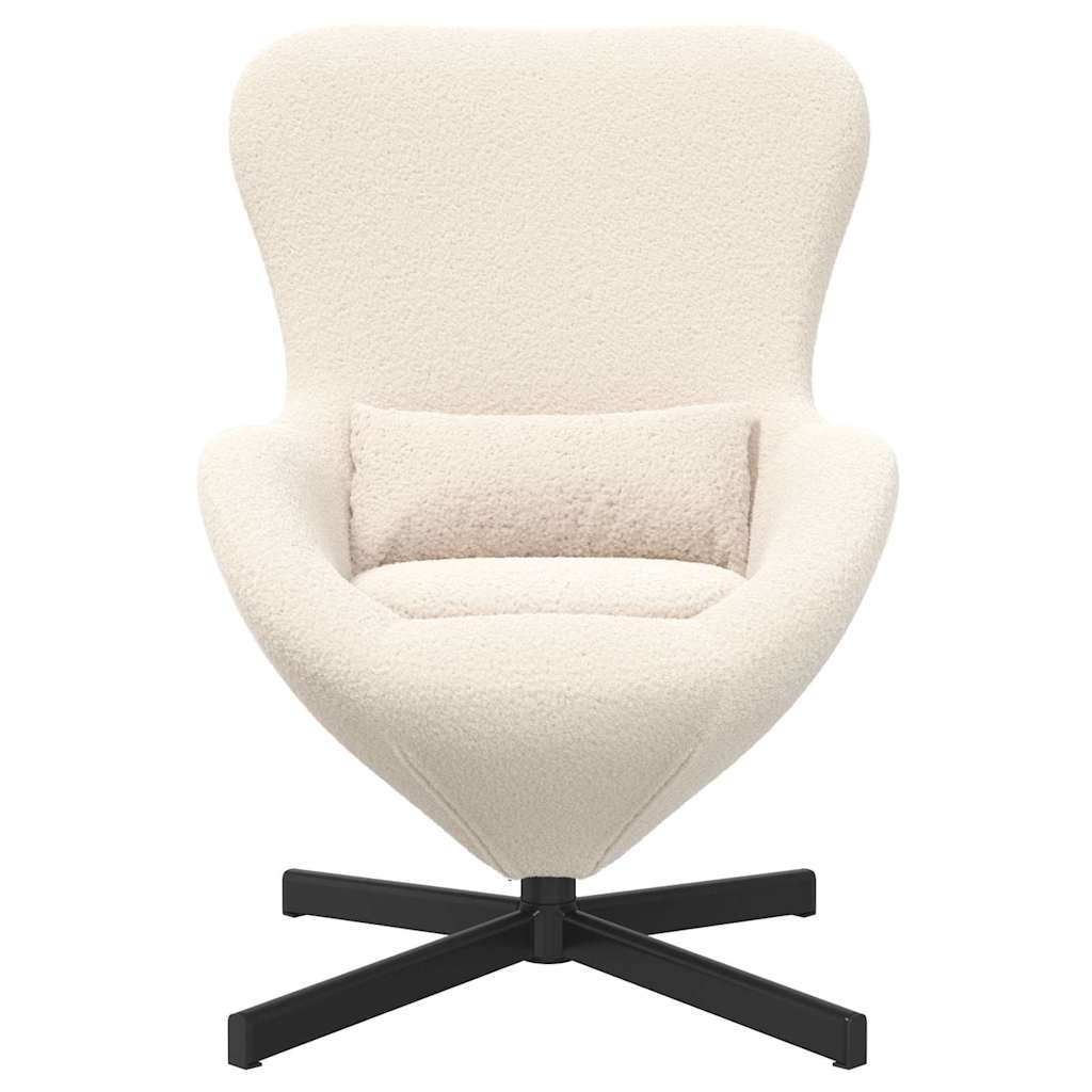 vidaXL Eiersessel Creme 63 x 73 x 90 cm Stoff