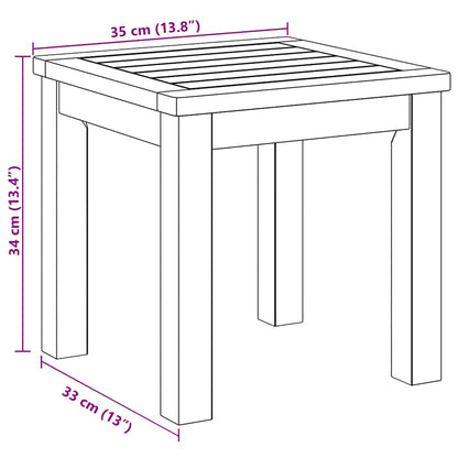 vidaXL Beistelltisch Braun 35 x 35 x 34 cm Massivholz Akazie