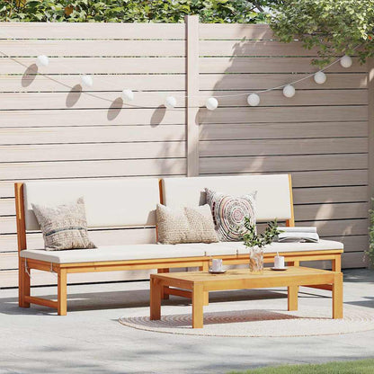 Sonnenliege Öl-Natur 200 x 57 x 75cm Massivholz Akazie