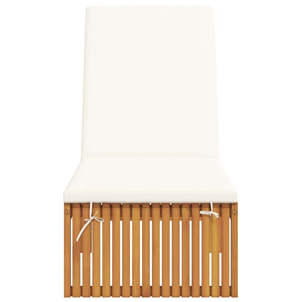 Sonnenliege Öl-Natur 200 x 55 x 94 cm Massivholz Akazie