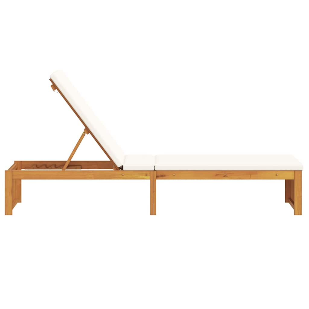 Sonnenliege Öl-Natur 200 x 55 x 94 cm Massivholz Akazie