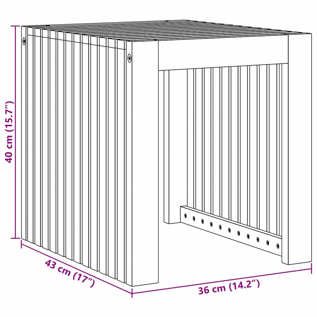 vidaXL Beistelltisch Öl-Natur 43 x 36 x 40 cm Massivholz Teak