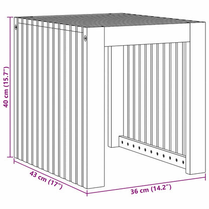 vidaXL Beistelltisch Öl-Natur 43 x 36 x 40 cm Massivholz Teak