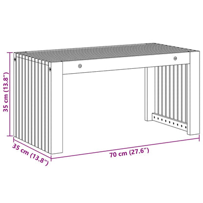 vidaXL Beistelltisch Öl-Natur 70 x 35 x 35 cm Massivholz Akazie