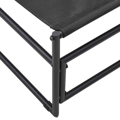 Gartenliege Anthrazit 87x74x73 cm Stahl und Textilene