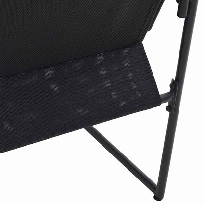 vidaXL Stuhl mit Kissen 4 pcs Schwarz und Anthrazit Textilene