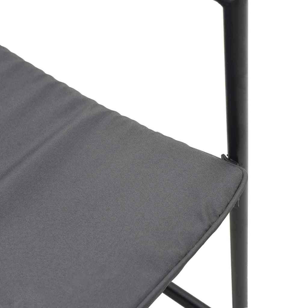 vidaXL Stuhl mit Kissen 4 pcs Schwarz und Anthrazit Textilene