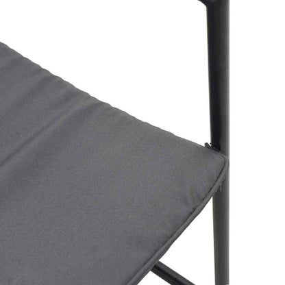 vidaXL Stuhl mit Kissen 4 pcs Schwarz und Anthrazit Textilene