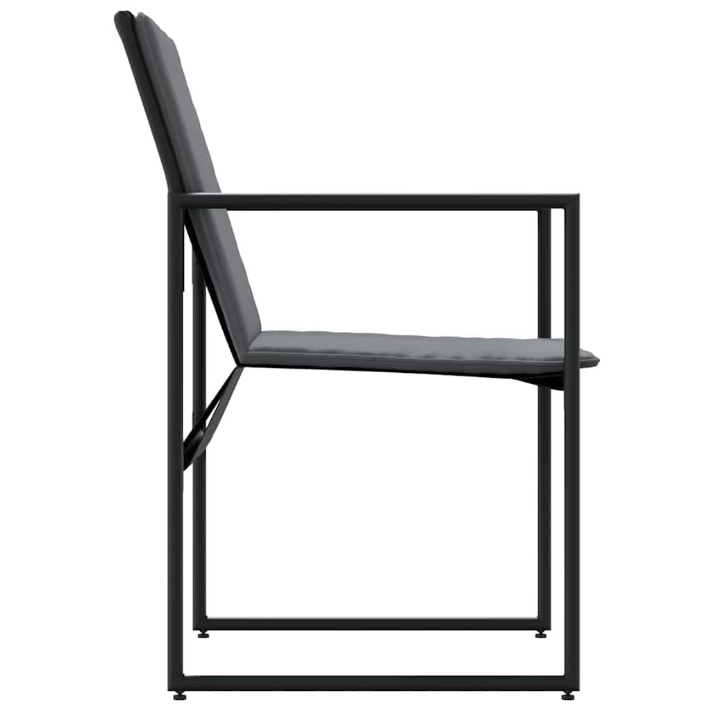 vidaXL Stuhl mit Kissen 4 pcs Schwarz und Anthrazit Textilene