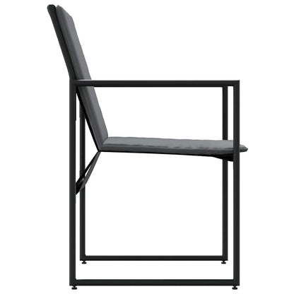 vidaXL Stuhl mit Kissen 4 pcs Schwarz und Anthrazit Textilene