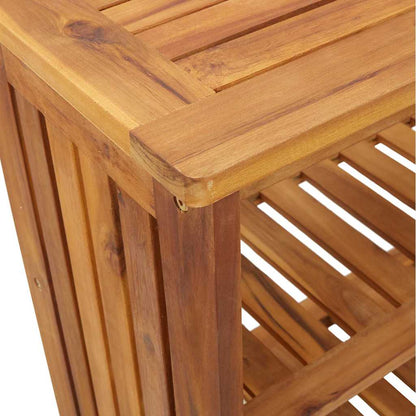 Garten-Schrank mit Regal Natur 75 x 35 x 70cm Massivholz Akazie