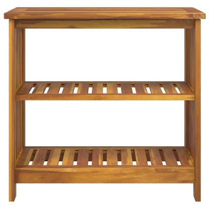 Garten-Schrank mit Regal Natur 75 x 35 x 70cm Massivholz Akazie