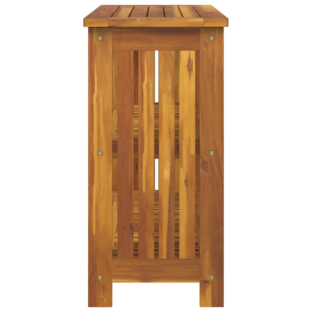 Garten-Schrank mit Regal Natur 75 x 35 x 70cm Massivholz Akazie