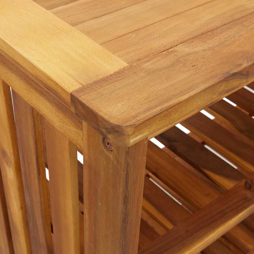 vidaXL Garten-Schrank mit Regal Natur 90 x 40 x 90cm Massivholz Akazie