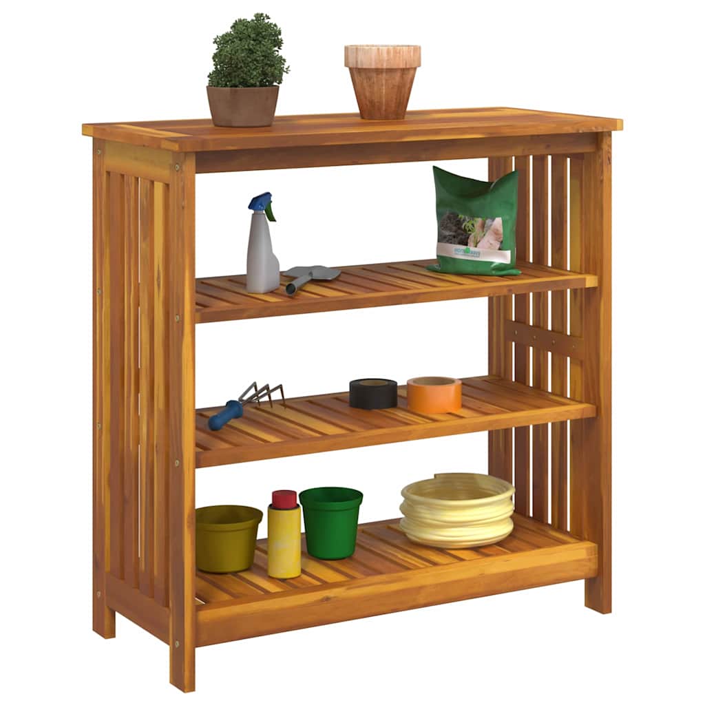 vidaXL Garten-Schrank mit Regal Natur 90 x 40 x 90cm Massivholz Akazie