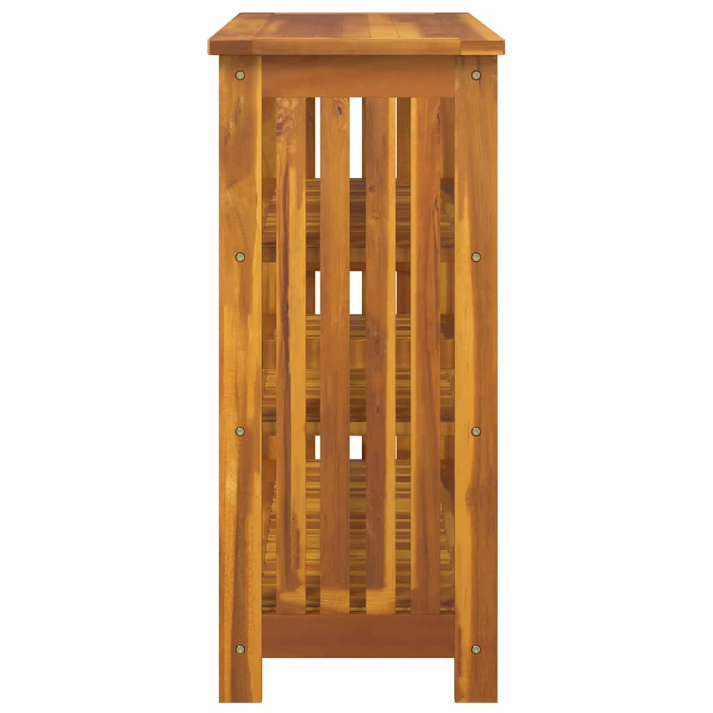 vidaXL Garten-Schrank mit Regal Natur 90 x 40 x 90cm Massivholz Akazie