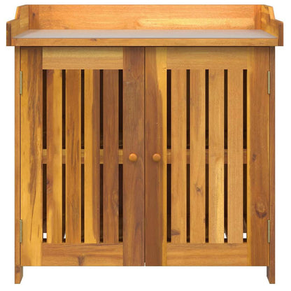 vidaXL Garten-Schrank Natur 78 x 36,5 x 78 cm Massivholz Akazie
