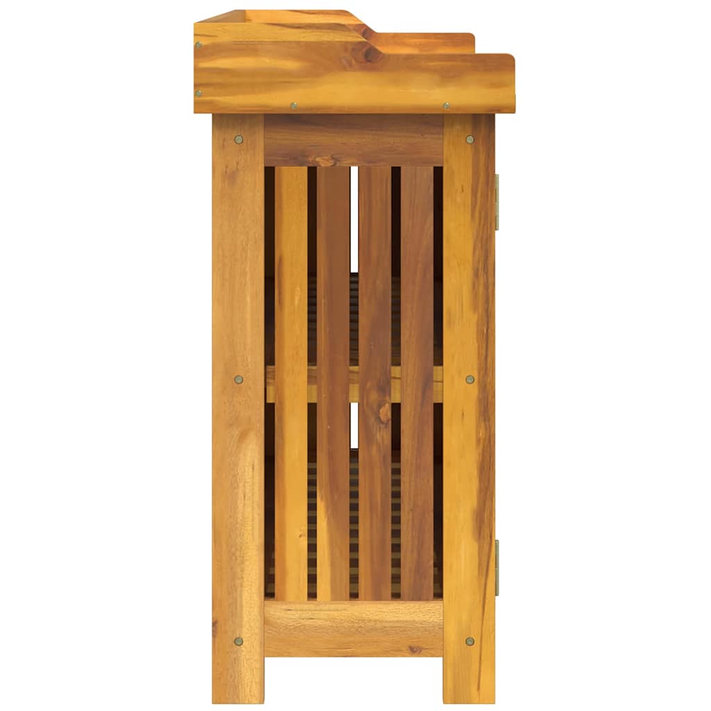 vidaXL Garten-Schrank Natur 78 x 36,5 x 78 cm Massivholz Akazie
