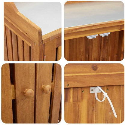vidaXL Garten-Schrank Natur 93 x 41,5 x 98 cm Massivholz Akazie