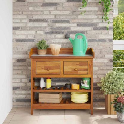 vidaXL Garten-Schrank Natur 78 x 36,5 x 78 cm Massivholz Akazie