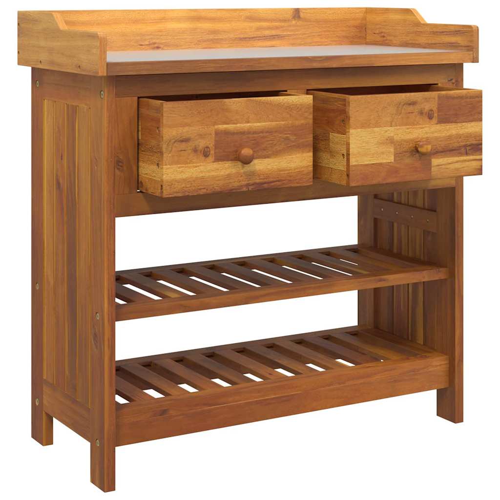 vidaXL Garten-Schrank Natur 78 x 36,5 x 78 cm Massivholz Akazie
