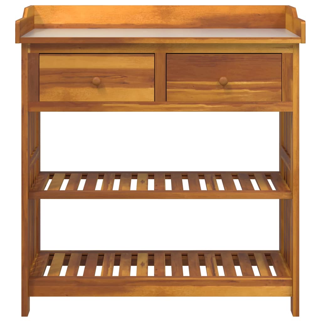 vidaXL Garten-Schrank Natur 93 x 41,5 x 98 cm Massivholz Akazie