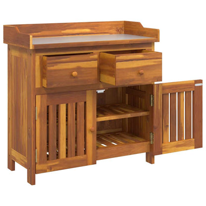 vidaXL Garten-Schrank Natur 78 x 36,5 x 78 cm Massivholz Akazie
