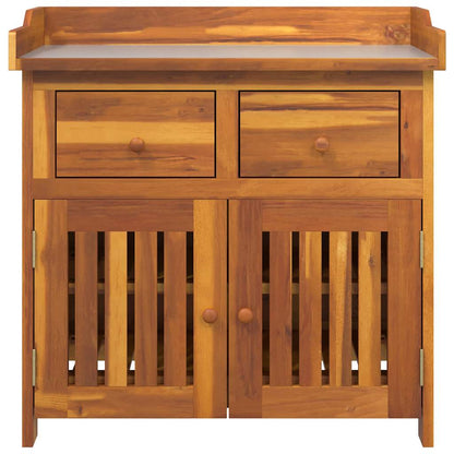 vidaXL Garten-Schrank Natur 78 x 36,5 x 78 cm Massivholz Akazie