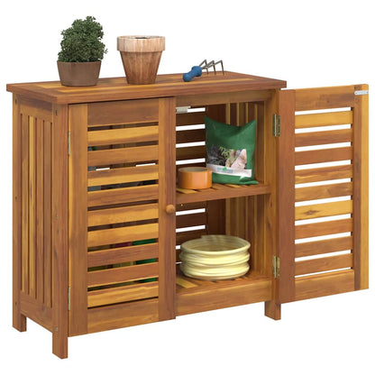 vidaXL Garten-Schrank mit Regal Natur 75 x 35 x 70cm Massivholz Akazie