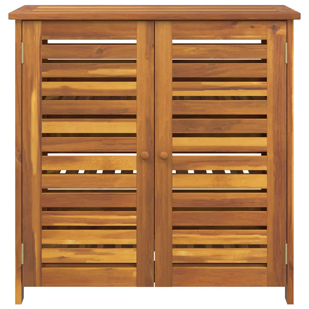 vidaXL Garten-Schrank mit Regal Natur 90 x 40 x 90cm Massivholz Akazie