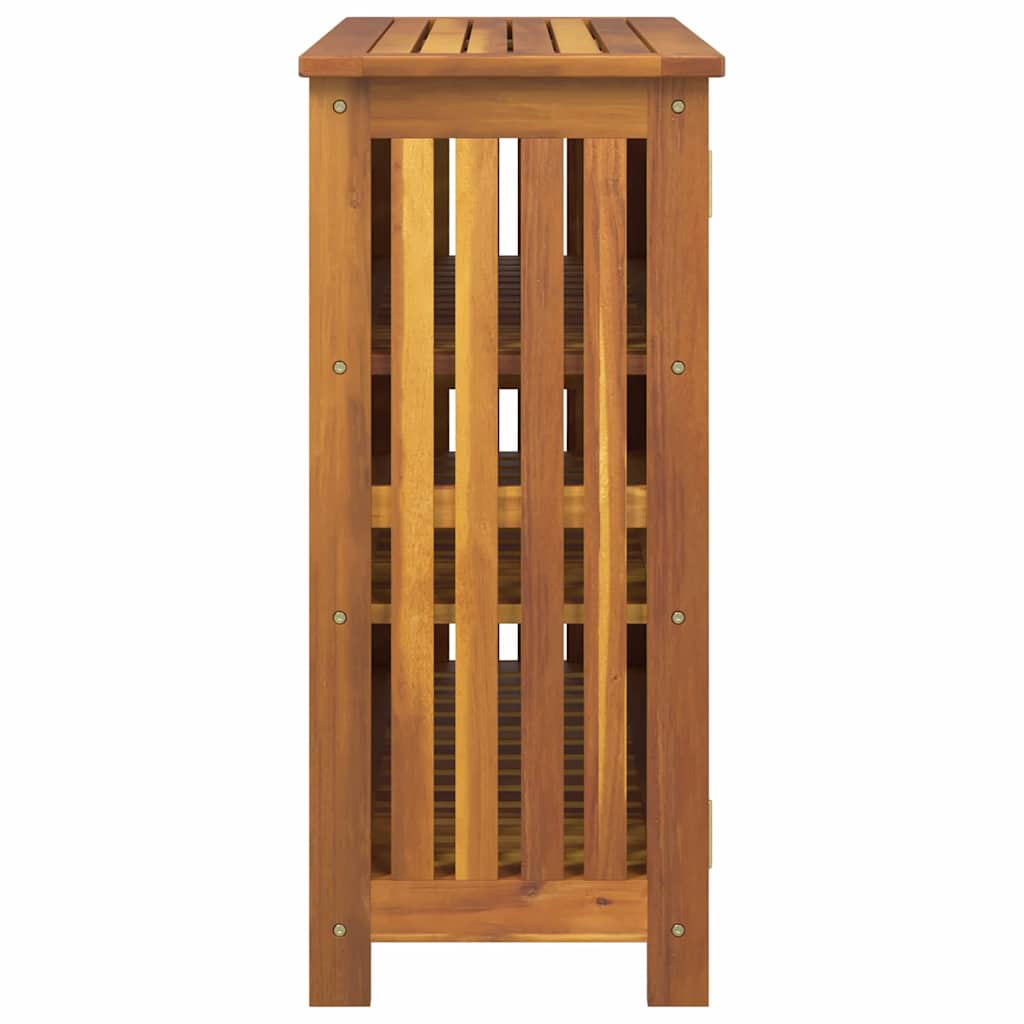 vidaXL Garten-Schrank mit Regal Natur 90 x 40 x 90cm Massivholz Akazie