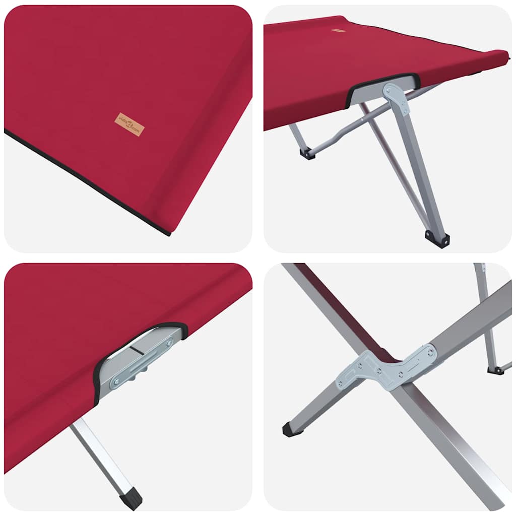 Klapp Schlafbett fürs Camping 2 pcs Rot 194 x 62,5 x 42,5 cm