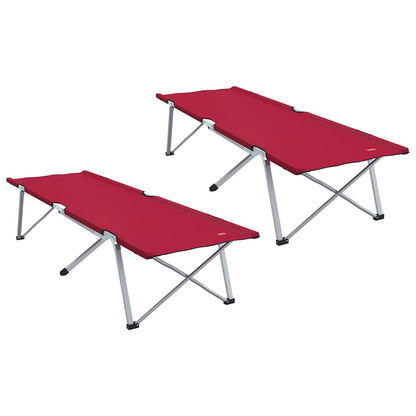 Klapp Schlafbett fürs Camping 2 pcs Rot 194 x 62,5 x 42,5 cm