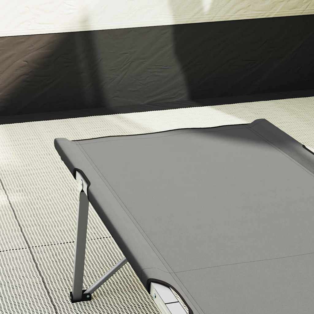 Klapp Schlafbett fürs Camping 2 pcs Grau 194 x 62,5 x 42,5 cm
