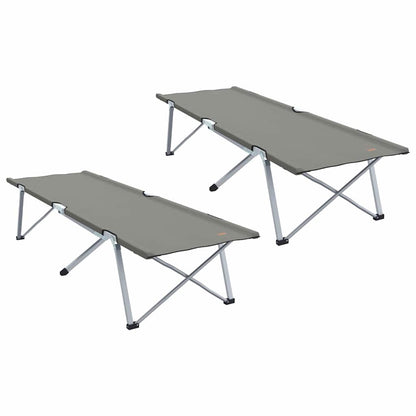 Klapp Schlafbett fürs Camping 2 pcs Grau 194 x 62,5 x 42,5 cm