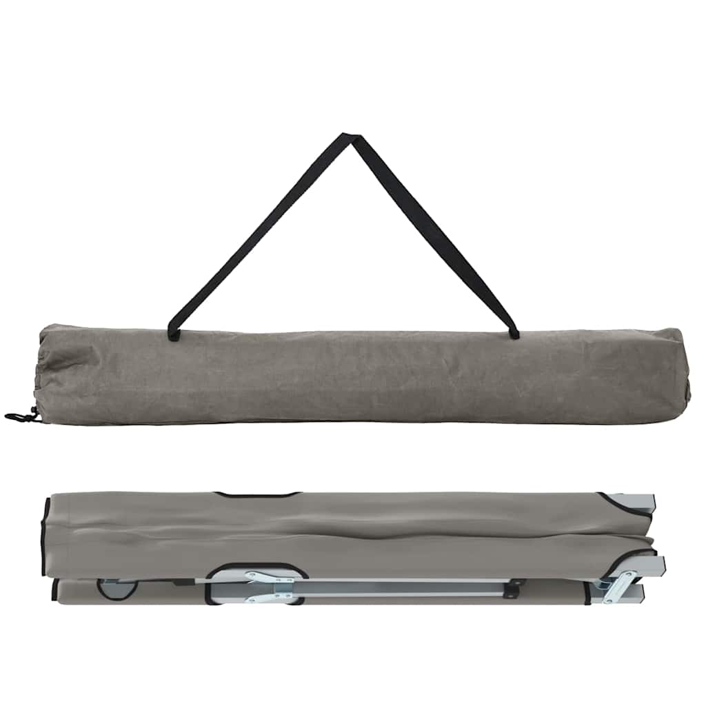 Klapp Schlafbett fürs Camping 2 pcs Grau 194 x 62,5 x 42,5 cm