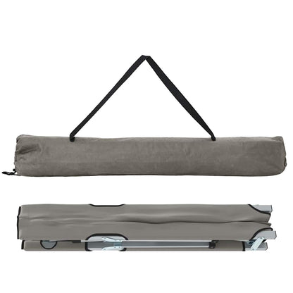 Klapp Schlafbett fürs Camping 2 pcs Grau 194 x 62,5 x 42,5 cm