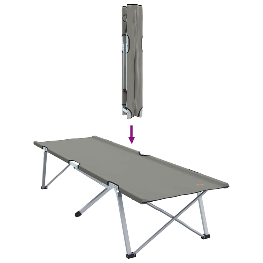Klapp Schlafbett fürs Camping 2 pcs Grau 194 x 62,5 x 42,5 cm