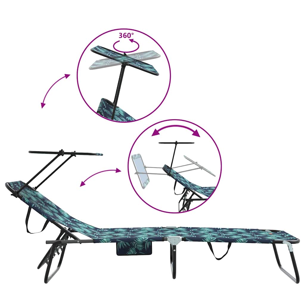 Klappbare Sonnenliege Mehrfarbig 190 x 57 x 81 cm Oxford