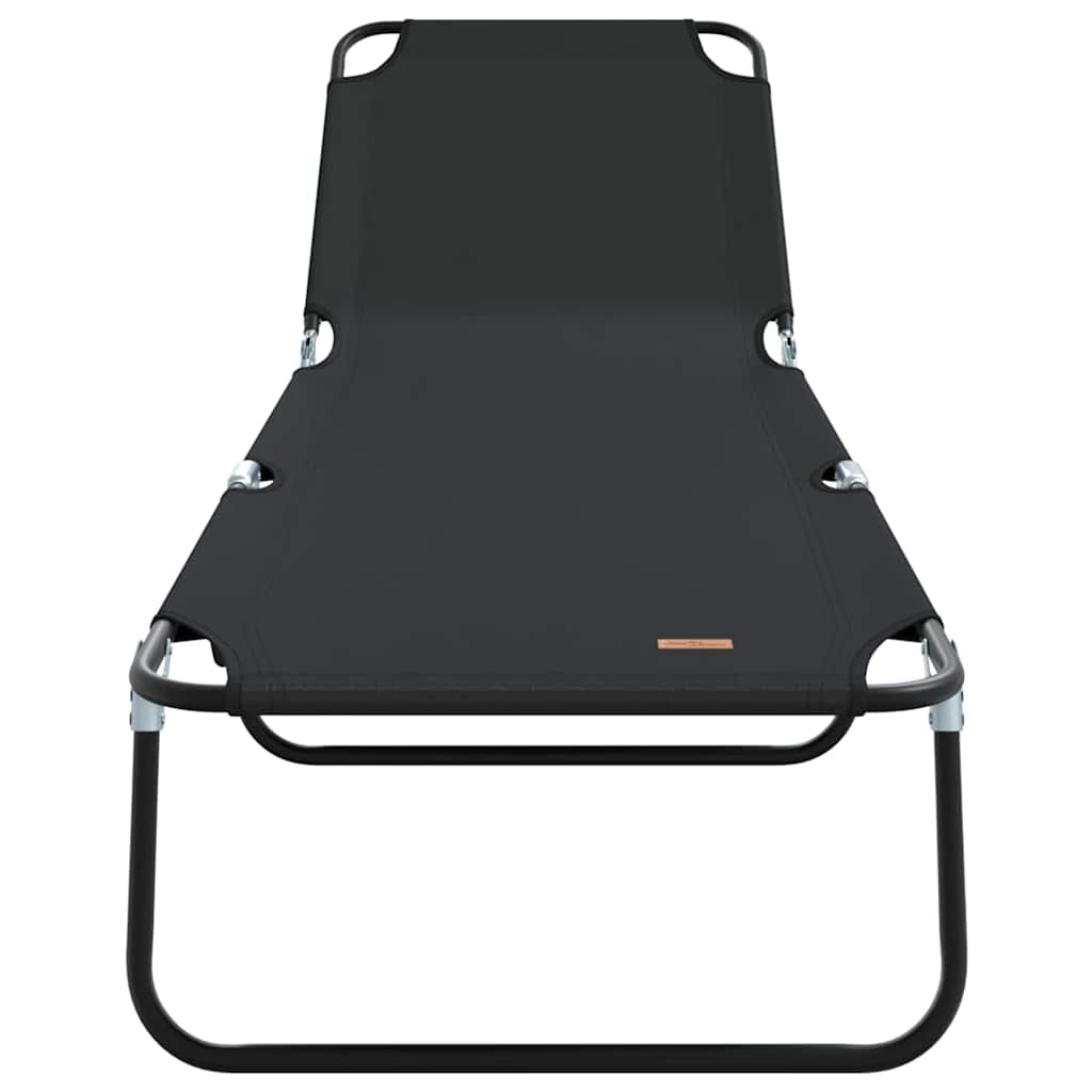 Klappbare Sonnenliege Schwarz 188 x 57 x 86,5 cm Polyester