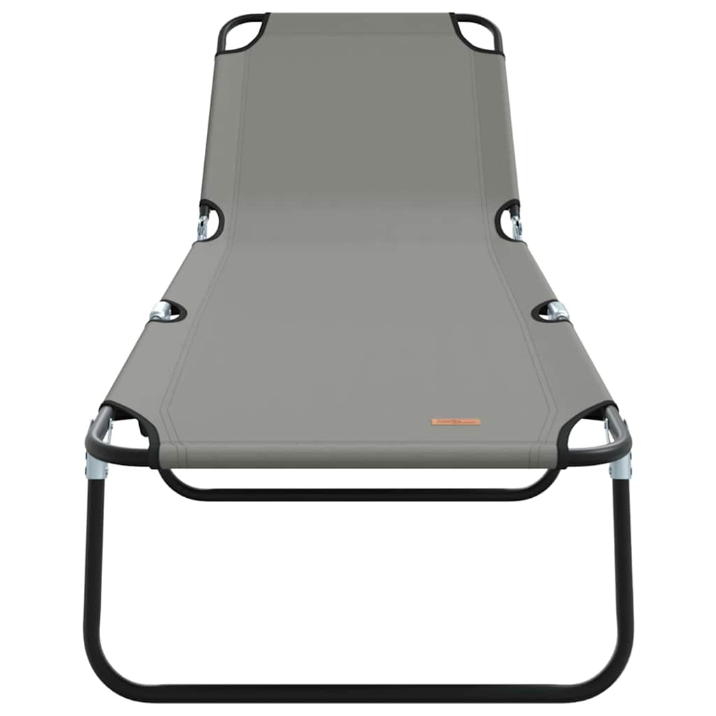 Klappbare Sonnenliege Grau 188 x 57 x 86,5 cm Polyester