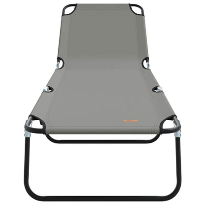 Klappbare Sonnenliege Grau 188 x 57 x 86,5 cm Polyester