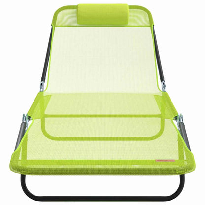 Klappbare Sonnenliege Grün 182 x 55 x 85,5 cm Textilene