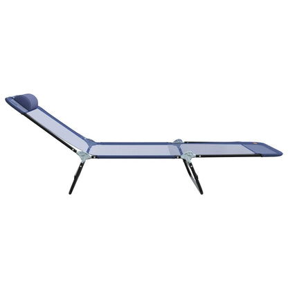 Klappbare Sonnenliege 2 pcs Marineblau 182 x 55 x 85,5 cm