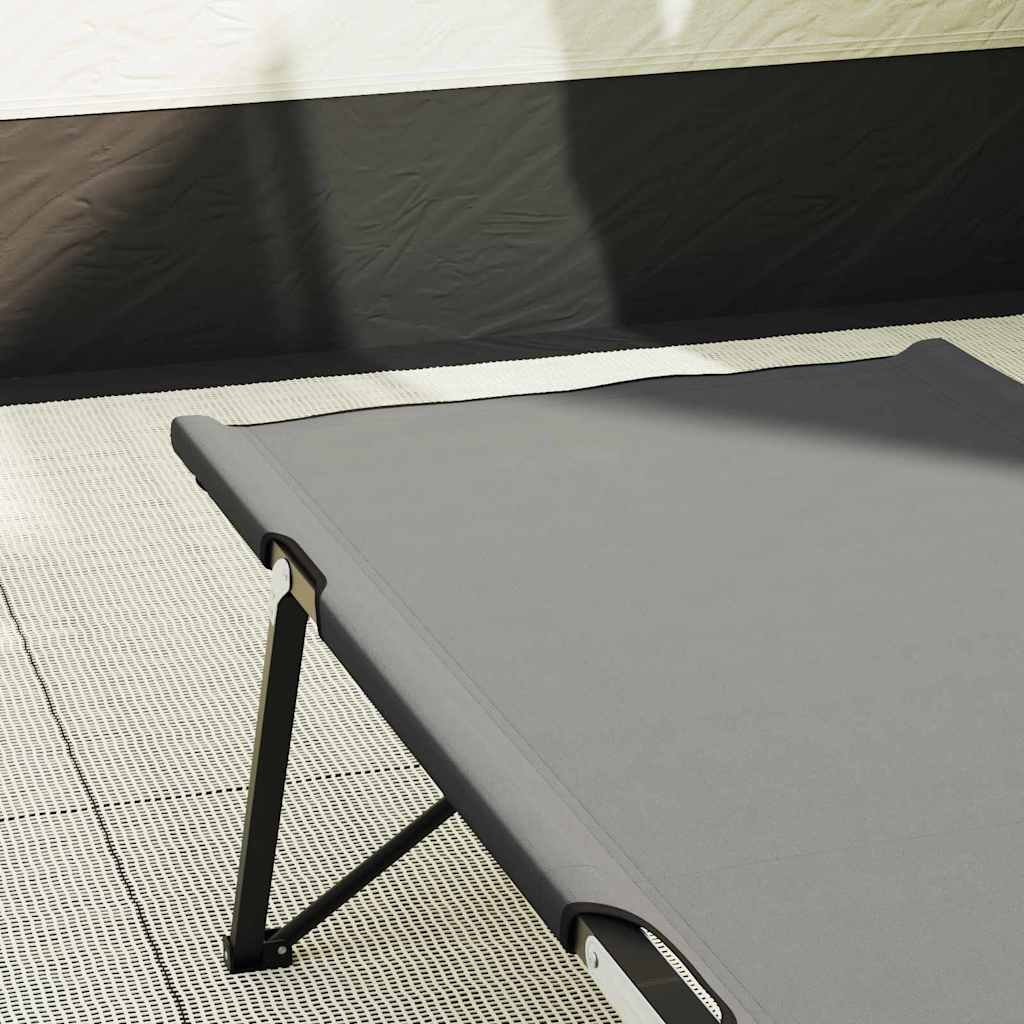 Klapp Schlafbett fürs Camping 2 pcs Grau 206 x 76 x 74 cm