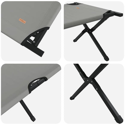 Klapp Schlafbett fürs Camping 2 pcs Grau 193 x 69 x 45 cm