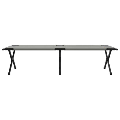 Klapp Schlafbett fürs Camping 2 pcs Grau 193 x 69 x 45 cm